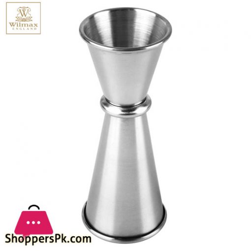 Wilmax Stainless Steel Double Jigger Shot Glass Measuring Cup Cocktail for Bartending Beautiful Double Cocktail Bar Tools 15 & 30 ML