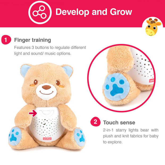 2 In 1 Starry Lights Bear Winfun 0825