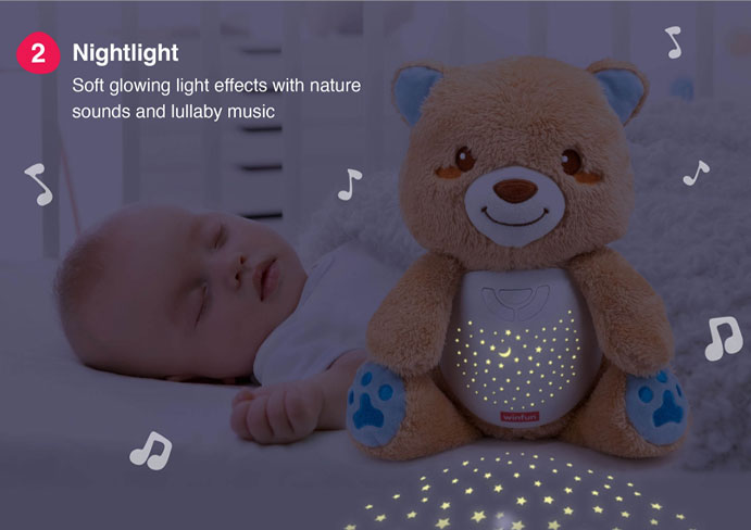 2 In 1 Starry Lights Bear Winfun 0825