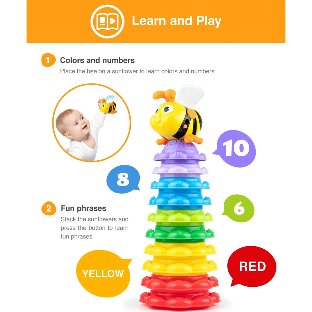 Winfun Stack ‘N Learn Bee And Sunflowers – 0650
