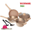 Winsor Cast Aluminum Non-Stick Cookware - Beige 9 Pcs 2 Winsor Cast Aluminum Non-Stick Cookware - Beige 9 Pcs