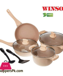 Winsor Cast Aluminum Non-Stick Cookware - Beige 9 Pcs