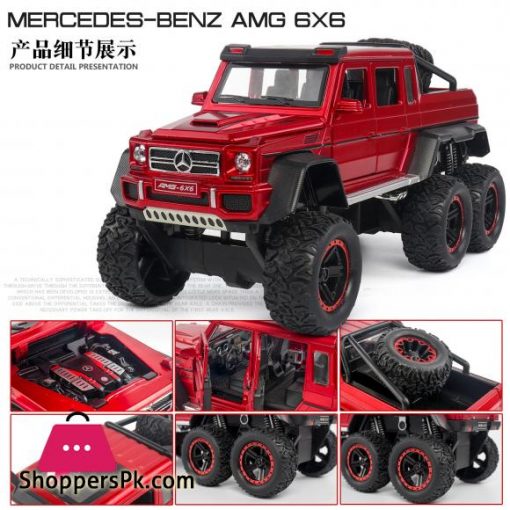 122 Toy Car Model Simulation AMG 6X6 G63 Diecast Car Toy Vehicle Door Open Pull Back Car Kids Car Collection Toys Car GiftsDiecasts Toy Vehicles