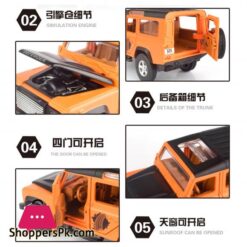 132 Diecast Alloy Car Toy Suv Lands Rovers Defender Classic Metal Toy Vehicle Model Children Gift Music Light Pull Back Cardiecasts Toy Vehicles