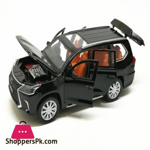 132 lexus LX570 alloy pull back car model diecast metal toy vehicles with sound light 6 open doors for kids giftDiecasts Toy Vehicles