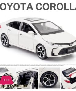132 Scale Diecast Metal Toy Car Model Toyota Corolla Hybrid Pull Back Sound Light Educational Collection Gift 6 Doors OpenableDiecasts Toy Vehicles