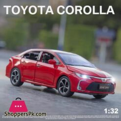 132 Scale Diecast Metal Toy Car Model Toyota Corolla Hybrid Pull Back Sound Light Educational Collection Gift 6 Doors Openablediecasts Toy Vehicles