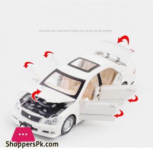 132 TOYOTA CROWN Alloy Car Model Die Cast Classic Car With Sound Pull Back Kids Toys Gift Free Shipping Original BoxDiecasts Toy Vehicles