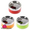 1Pc New Silver Orange Detachable Rotatable Lid 360 Degree Free Rotation Stainless Steel Corrosion Resistance Cigarette Ashtrayashtrays