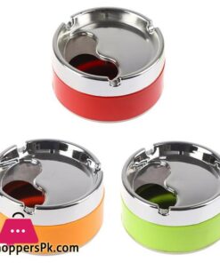 1pc New Silver Orange Detachable Rotatable Lid 360 Degree Free Rotation Stainless Steel Corrosion Resistance Cigarette AshtrayAshtrays