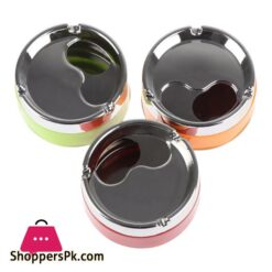 1Pc New Silver Orange Detachable Rotatable Lid 360 Degree Free Rotation Stainless Steel Corrosion Resistance Cigarette Ashtrayashtrays