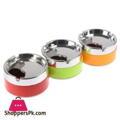 1Pc New Silver Orange Detachable Rotatable Lid 360 Degree Free Rotation Stainless Steel Corrosion Resistance Cigarette Ashtrayashtrays