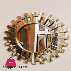 3D Mirror Round Elegant Fancy Wall Frame Mirror