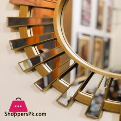 3D Mirror Round Elegant Fancy Wall Frame Mirror