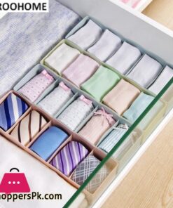 5 Grids Plain Multi Purpose Underwear Organizer Sock Storage Box Plastic Drawer Finishing Box Storage Box Small Boxsocks Storage Box