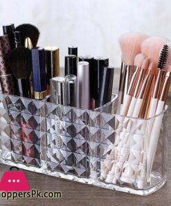 Acrylic Cosmetic Storage Box Makeup Brush Holder Organizer Lipstick Eyebrow Pencil Bathroom Storage Display Stand DiamondStorage Boxes Bins