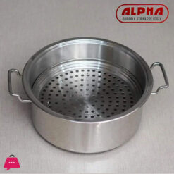 Alpha Stainless Steel Food Steamer Double Bottom