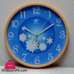 Analog Watch With Flower Background