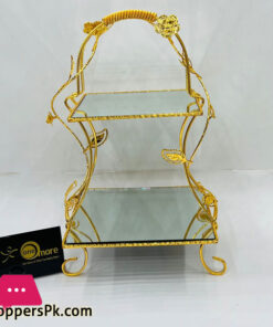 Arabic Serving Stand Two Layer Gold Theme - 328-G