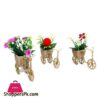 Artificial Potted Plant Bicycle Set of 3