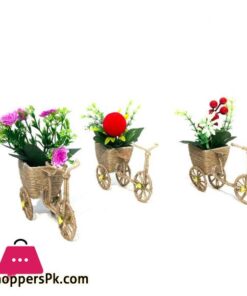 Artificial Potted Plant Bicycle Set of 3