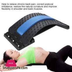 Back Massager Lumbar Support Lumbar Back Stretcher Device Traction Stretching Relax Spinal Decompression Pillow For Spine Upper And Lower Back Pain Relief Posture Corrector