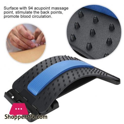 Back Massager Lumbar Support Lumbar Back Stretcher Device Traction Stretching Relax Spinal Decompression Pillow for Spine Upper and Lower Back Pain Relief Posture Corrector