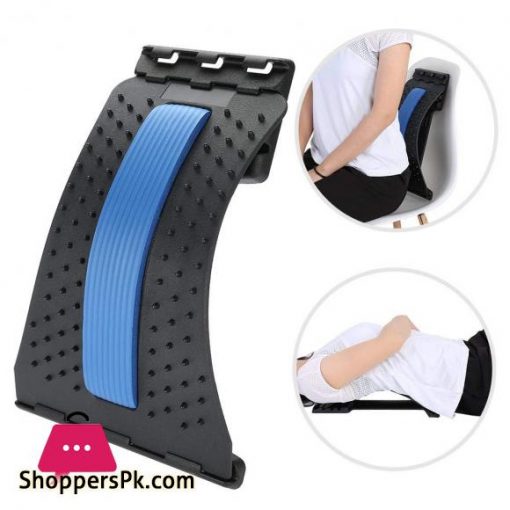 Back Massager Lumbar Support Lumbar Back Stretcher Device Traction Stretching Relax Spinal Decompression Pillow for Spine Upper and Lower Back Pain Relief Posture Corrector