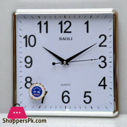 Baoli Square Silver Wall Clock -2814