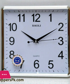 Baoli Square Silver Wall Clock -2814