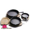 Cast Iron Pan Skillet Frying Pan Cast Iron With Wood Plate Best Heavy Duty Professional Seasoned Pan Cookware For Frying Saute Cooking 20-Cm 1 Cast Iron Pan Skillet Frying Pan Cast Iron Pot Best Heavy Duty Professional Seasoned Pan Cookware For Frying Saute Cookingpans