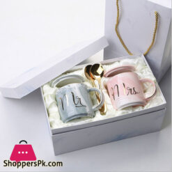 Ceramic 2 Pcs Set Mr &Amp; Mrs Couple Mug Gift Box