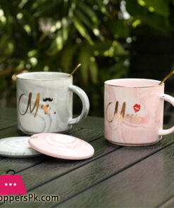 Ceramic 2 Pcs set Mr & Mrs Couple Mug Gift Box