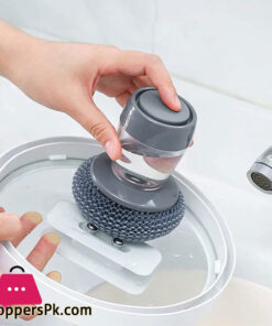Cleaning Brush Palm Scrubber Multifunctional Portable PED Kitchen Soap Dispensing Palm Brush for Home Household Kitchen