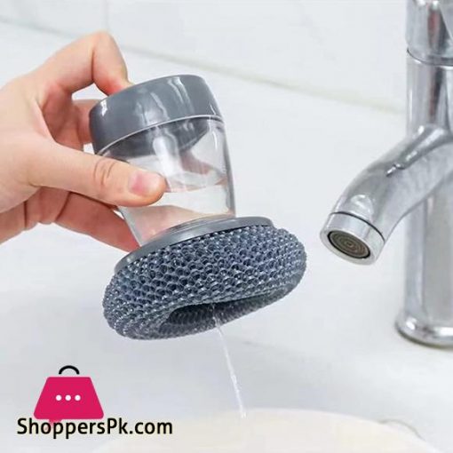 Cleaning Brush Palm Scrubber Multifunctional Portable PED Kitchen Soap Dispensing Palm Brush for Home Household Kitchen