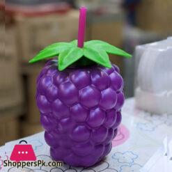 Colorful Grapes Cups With Straws