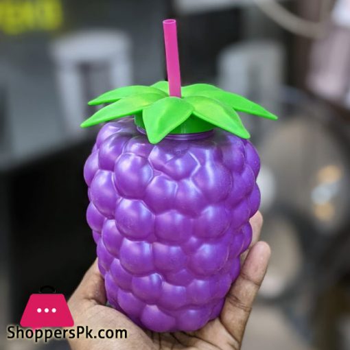 Colorful Grapes Cups with Straws