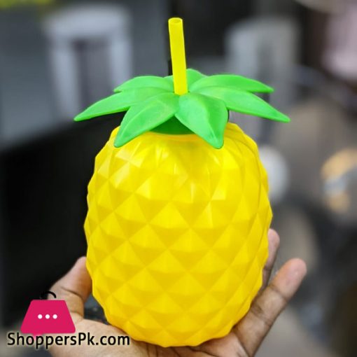 Colorful Pineapple Cups with Straws