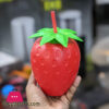Colorful Strawberry Cups with Straws