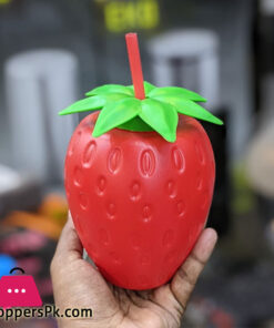 Colorful Strawberry Cups with Straws