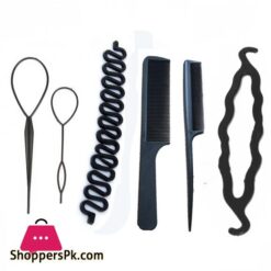 Neverland 6Pcsset Diy Hair Styling Hair Bun Maker Clip Hairpins Headbands Roller Hair Accessories Tools Kit