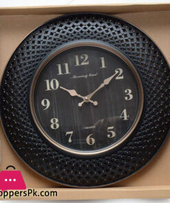 Dark Brow Round Analog Wall Clock