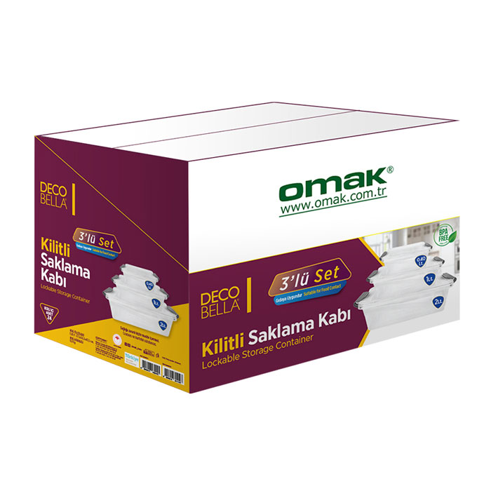 Omak Decobela 3Pcs Lockable Storage - 81110