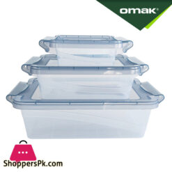 Omak DecoBela 3Pcs Lockable Storage - 81110