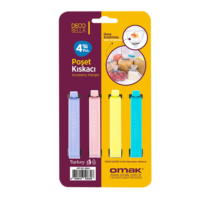 Omak Decobella 4Pcs Sealing Clip - 50634