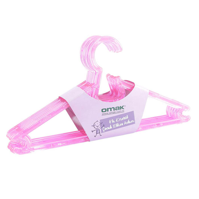 Omak Decobella 6 Pcs Cristal Kids Clothes Hanger - 50613