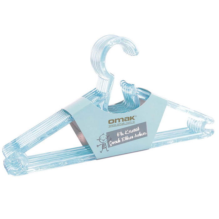 Omak Decobella 6 Pcs Cristal Kids Clothes Hanger - 50613
