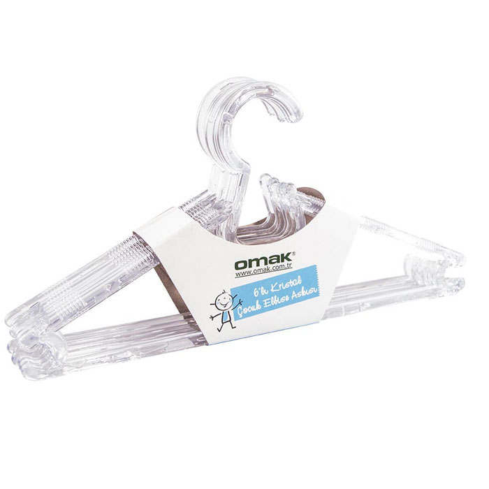 Omak Decobella 6 Pcs Cristal Kids Clothes Hanger - 50613