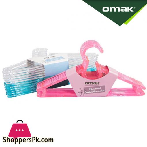 Omak DecoBella 6 Pcs Cristal Kids Clothes Hanger - 50613
