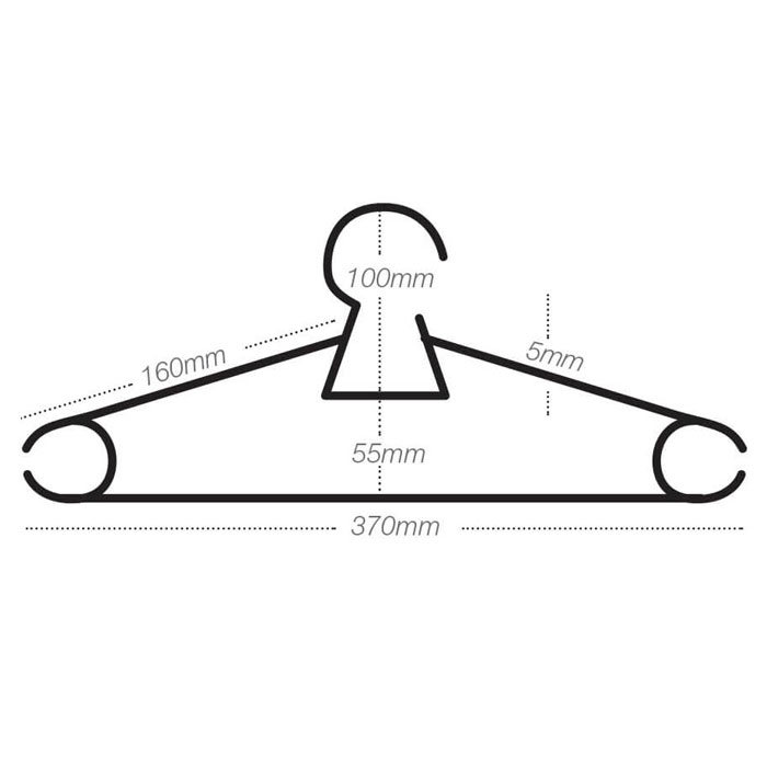 Omak Decobella 6 Pcs Plastic Clothes Hanger - 50611